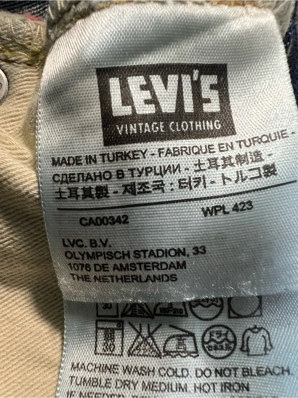 Levis 501Z XX LVC 1954 Blue Jeans Mens Size 29x34 Distressed Patched Denim